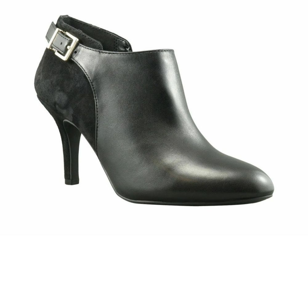 Essex Lane Jasmine Leather Ankle Buckle Pointed Shootie, Size: 9 New Women